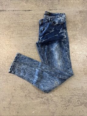 Trukfit Blue Acid Washed Skinny Jeans